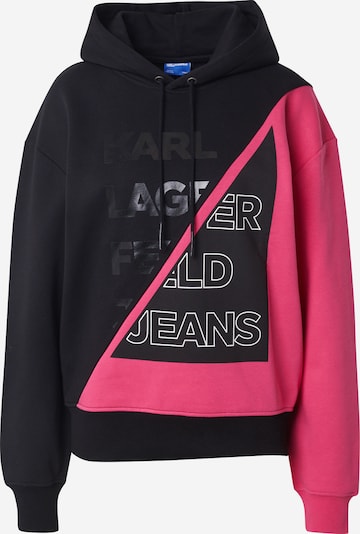 Bluză de molton KARL LAGERFELD JEANS pe roz deschis / negru / alb, Vizualizare produs
