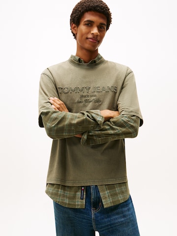 Tommy Jeans Shirt '90S NEW CLASSICS' in Groen: voorkant