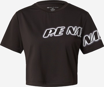 P.E Nation Sportshirts 'Tiebreak Air' in Schwarz: predná strana