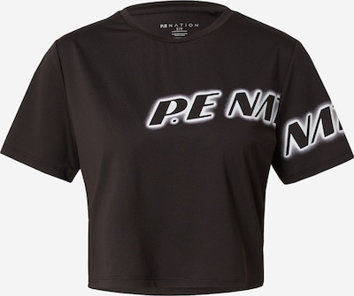 P.E Nation T-shirt fonctionnel 'Tiebreak Air' en noir / blanc, Vue avec produit