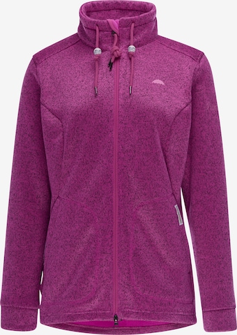 Veste en polaire Schmuddelwedda en rose : devant