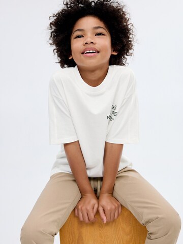 MANGO KIDS T-shirt 'NOTES' i vit: framsida