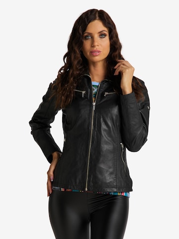 Carlo Colucci Between-Season Jacket ' Basic ' in Black: front