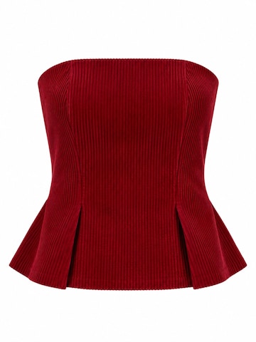 FYS Topp 'Ruby Sculpt Strapless Top' i röd: framsida