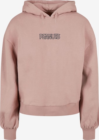 Merchcode Sweatshirt 'Peanuts - Charlie' in Beige: voorkant