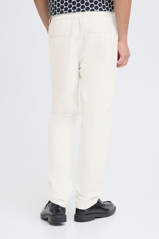 Casual Friday Regular Chino trousers ' CFMarc Linen Mix ' in White