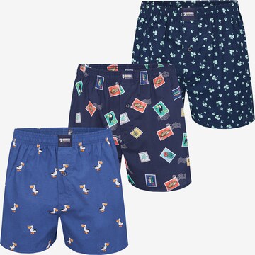 Boxers ' Print Sets ' Happy Shorts en bleu : devant