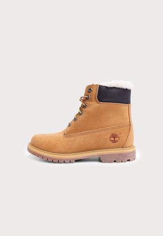 TIMBERLAND Gležnarji z vezalkami | rjava barva: sprednja stran