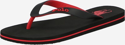 Polo Ralph Lauren Tongs en rouge / noir, Vue avec produit