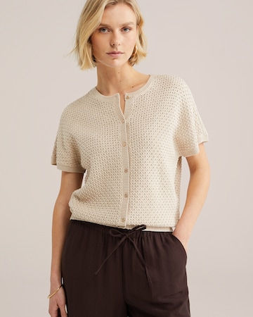 WE Fashion Kardigán - bézs: elől