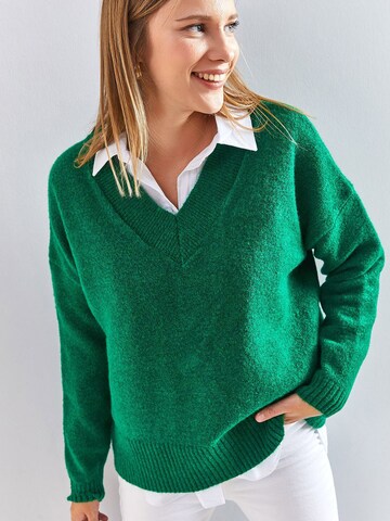 Bianco Lucci Pullover in Grün
