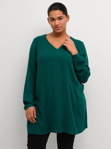 KAFFE CURVE Tuniek 'Ami' in Groen: voorkant