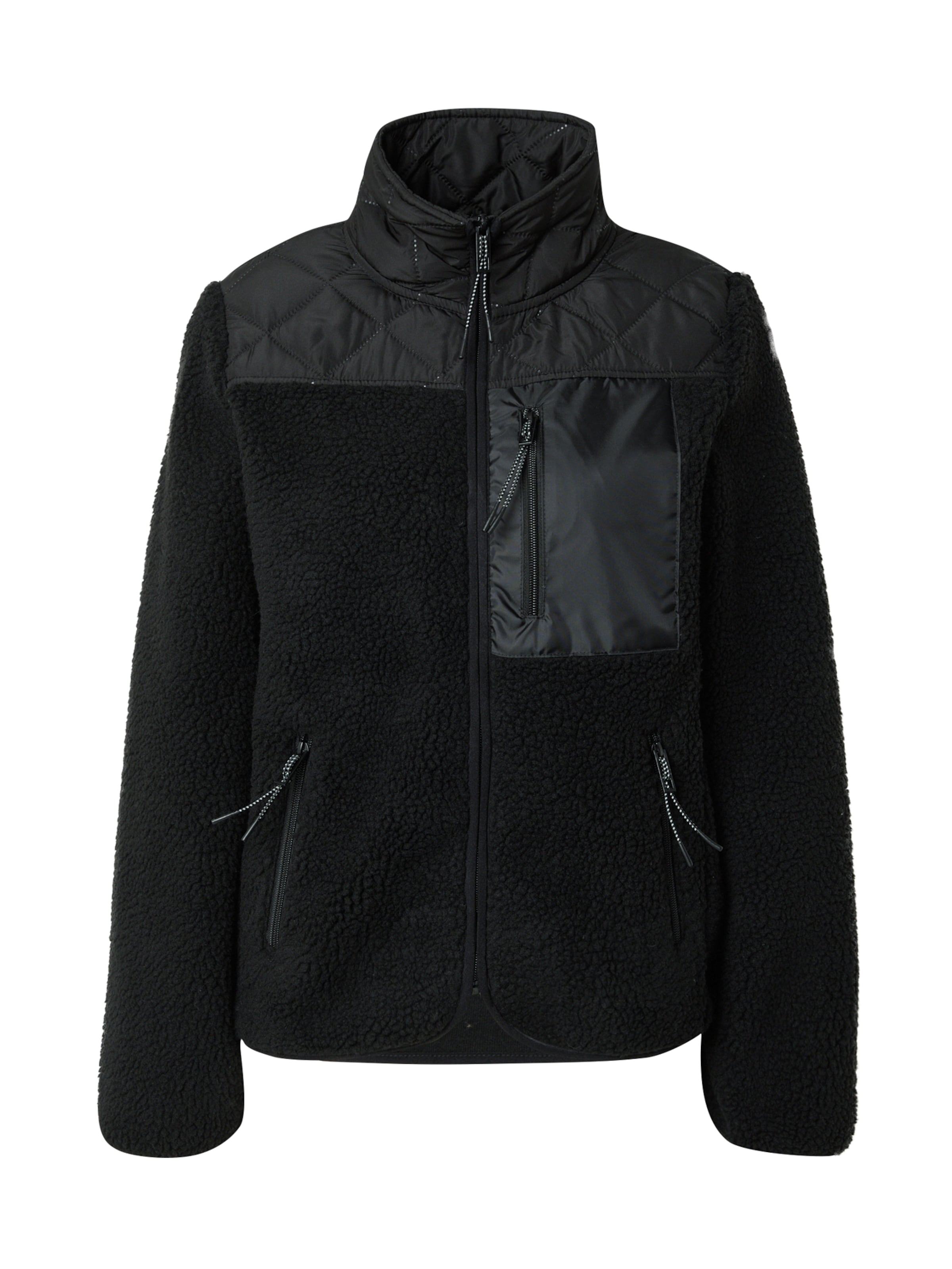 The Jogg Concept Fleece jas 'JC BERRI' in Zwart: voorkant