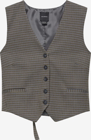 Pull&Bear Suit Vest in Brown: front