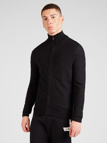 BOSS Knit Cardigan 'Avac' in Black: front