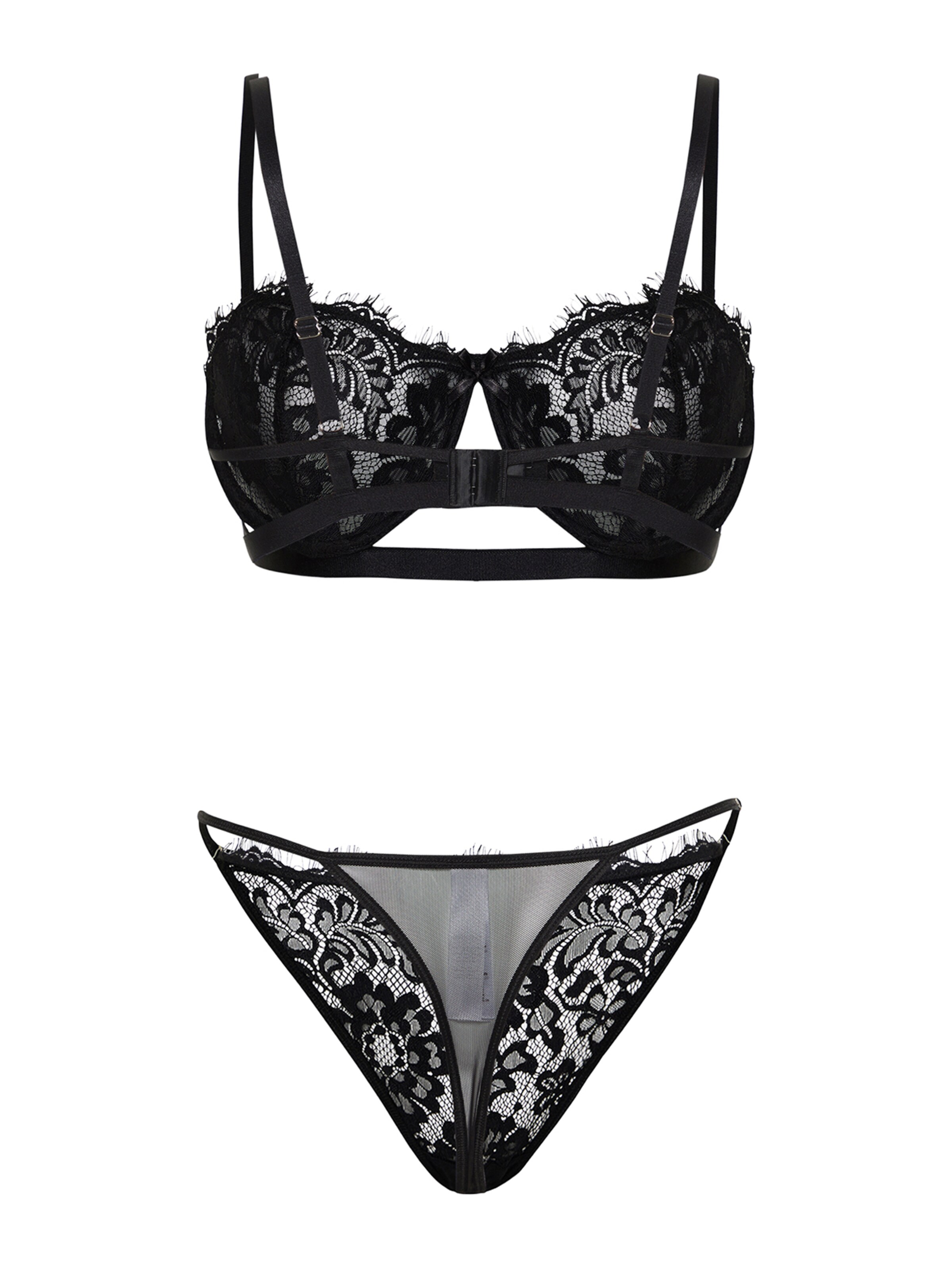 Trendyol Curve Bustier Seti perila | črna barva
