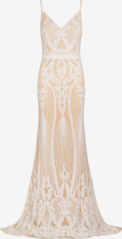 APART Evening Dress in Beige: front