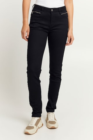 Fransa Slimfit Jeans in Zwart: voorkant