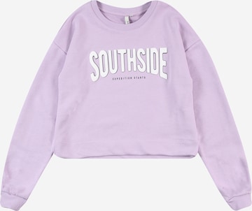 Sweat-shirt Pieces Kids en violet : devant