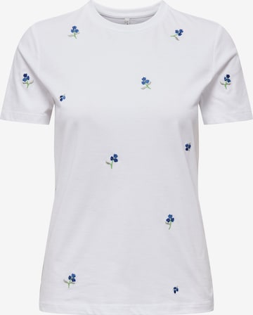 ONLY Тениска 'ONLKETTY' в бяло: отпред