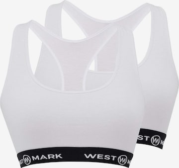 Reggiseno sportivo di WESTMARK LONDON in bianco: frontale