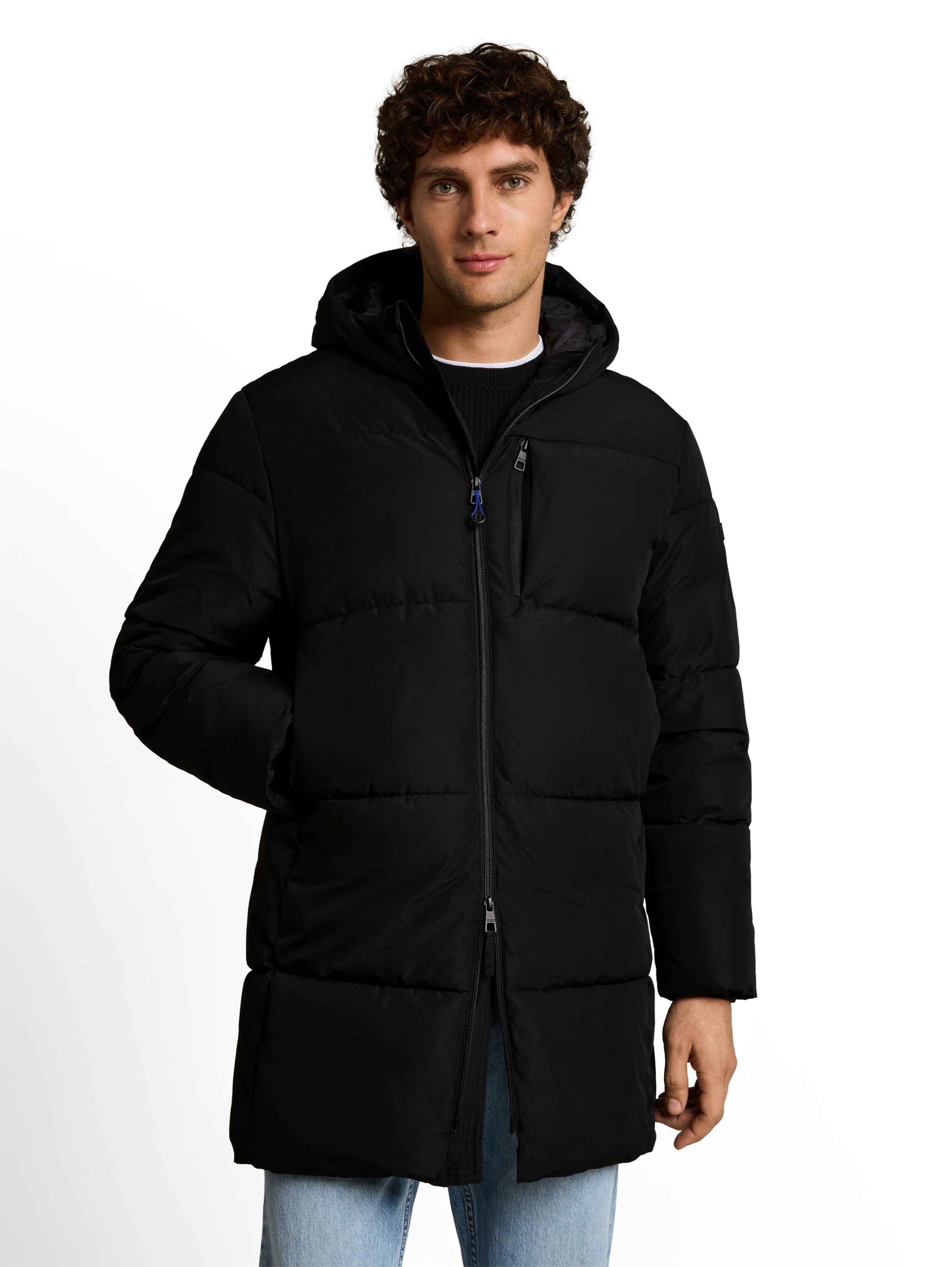Veste d’hiver TOM TAILOR DENIM en noir : devant