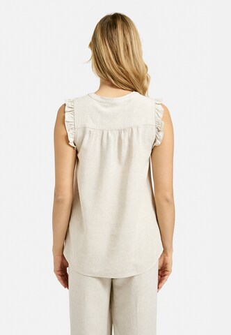 Smith&Soul Ärmellose Bluse mit Rüschen in Beige