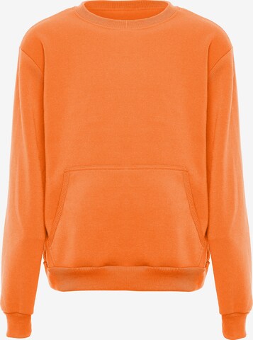 Sweat-shirt MO en orange : devant