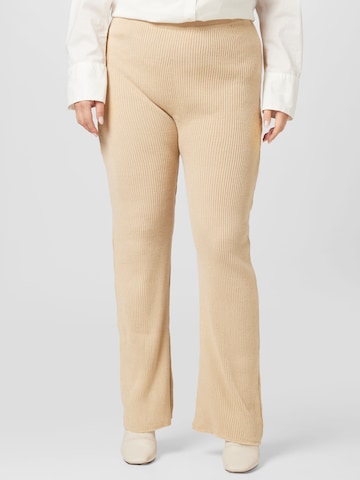 Regular Pantaloni de la Dorothy Perkins Curve pe bej: față