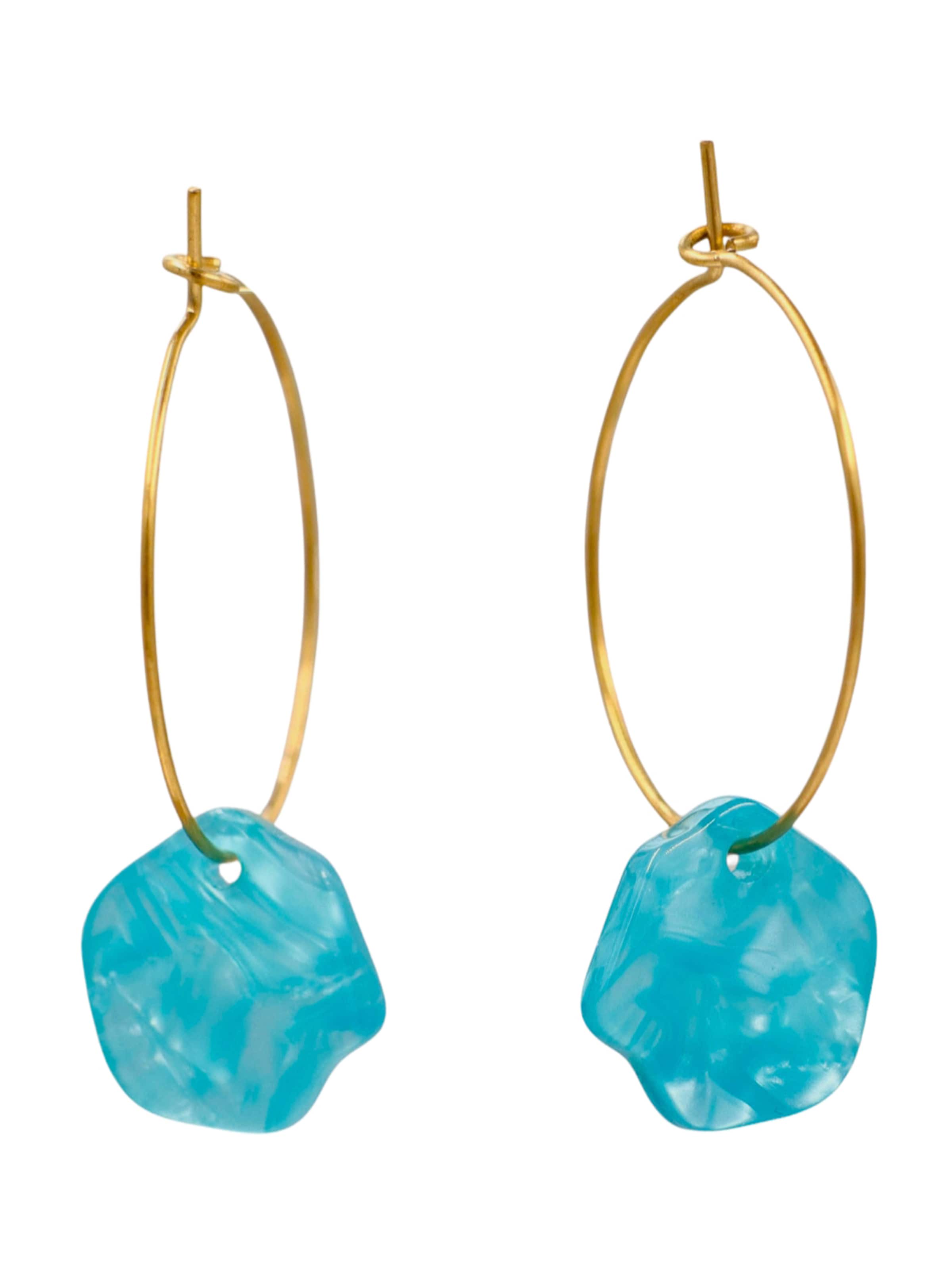 Fräulein Wunder Náušnice 'Alice' – modrá: přední strana