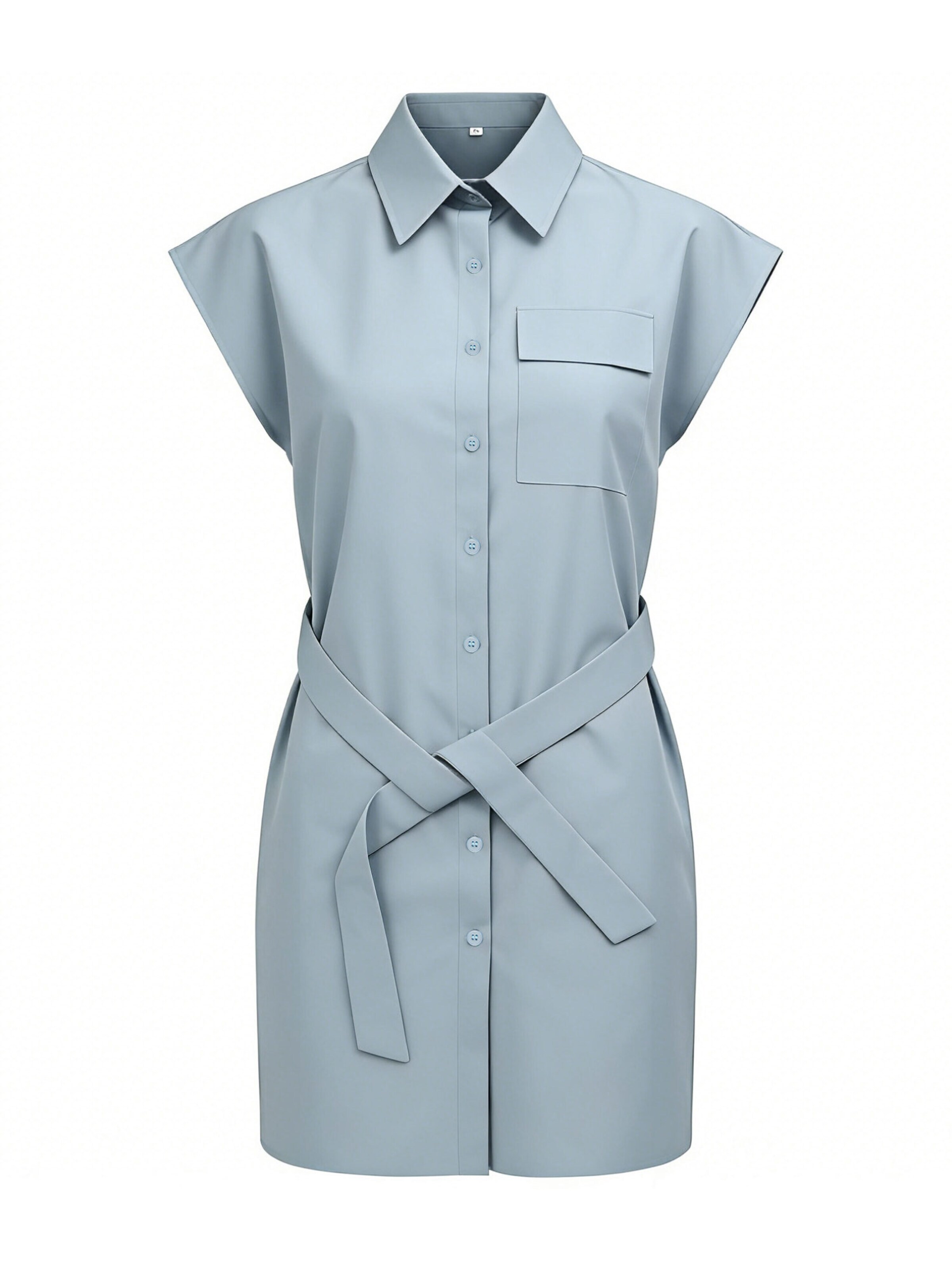 MEETWEE Shirt dress in Blue: front