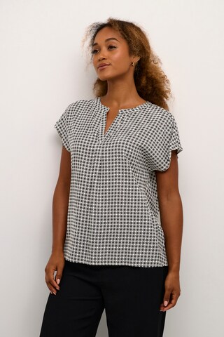 Cream Blouse 'Tiah' in Grey: front