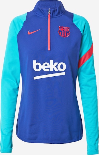 NIKE Sport sweatshirt 'FC Barcelona Academy Pro' i turkos / royalblå / röd / vit, Produktvy