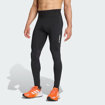 ADIDAS TERREX Skinny Sportbroek 'Xperior' in Zwart: voorkant