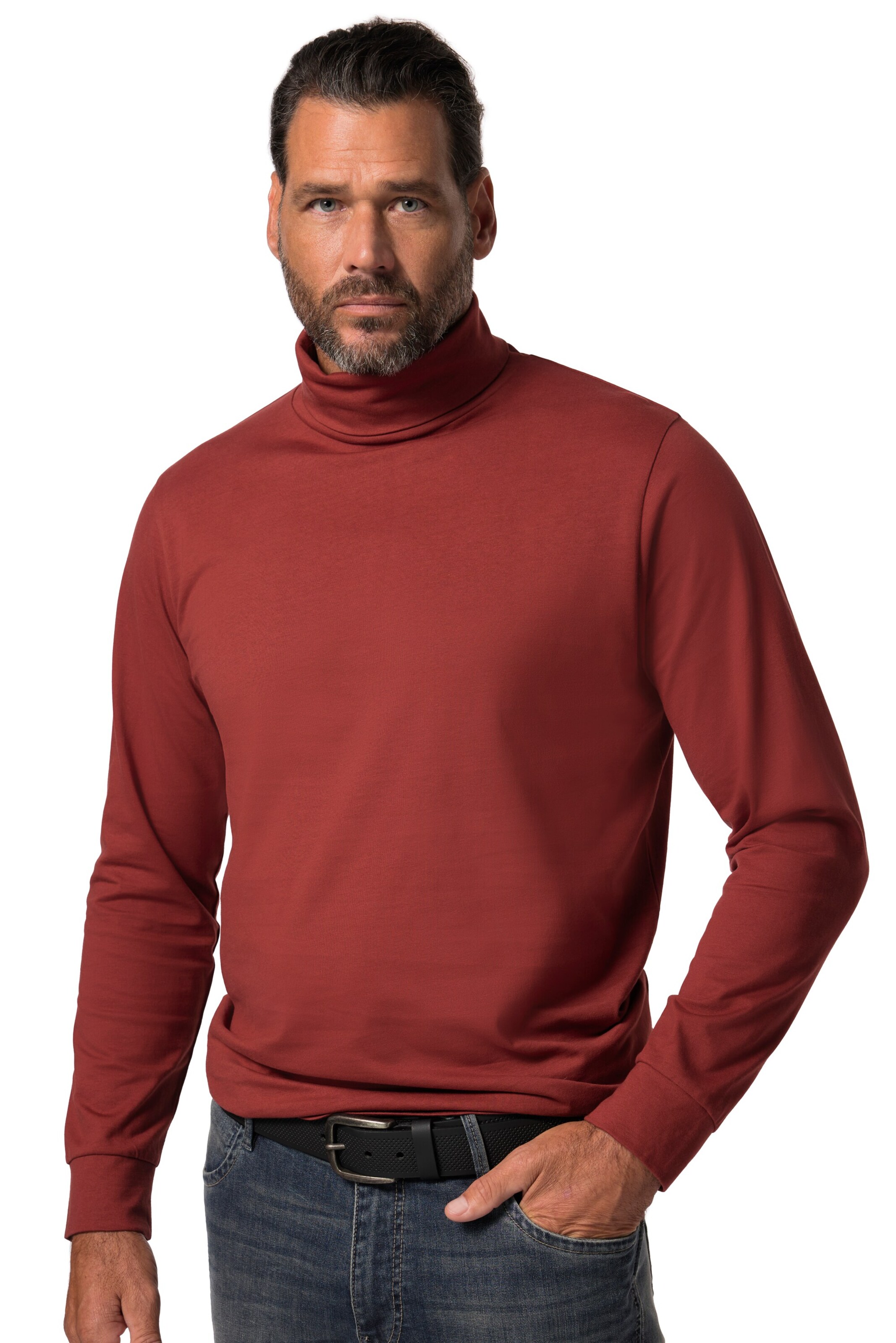 JP1880 Shirt in Rood: voorkant