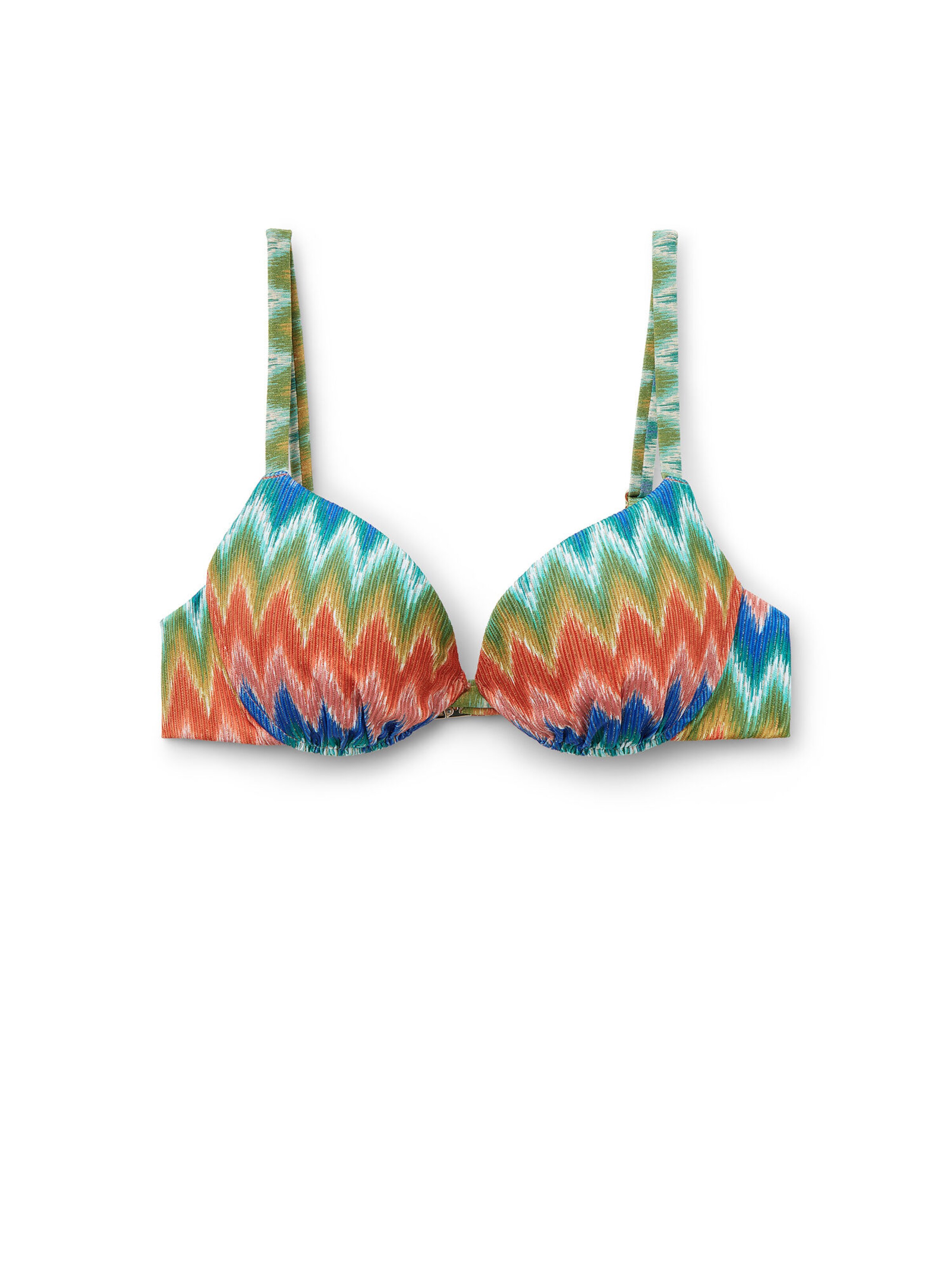 CALZEDONIA T-Shirt Bikinitop 'Elegant Chevron' in Mischfarben: Vorderseite