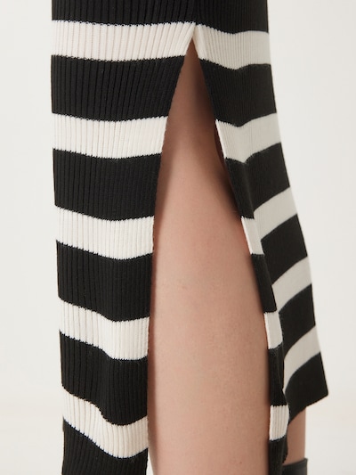 Happiness İstanbul Strikkjole i sort / hvid, Produktvisning