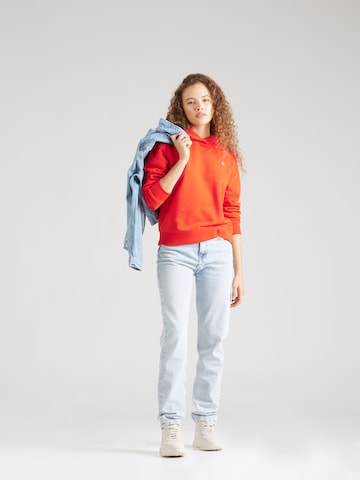 Bluză de molton de la Calvin Klein Jeans pe roșu