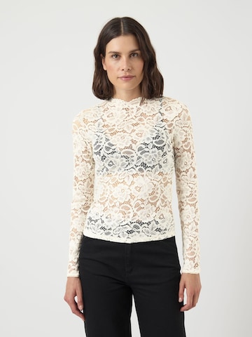 Camicia da donna 'YASLacey' di YAS in beige: frontale