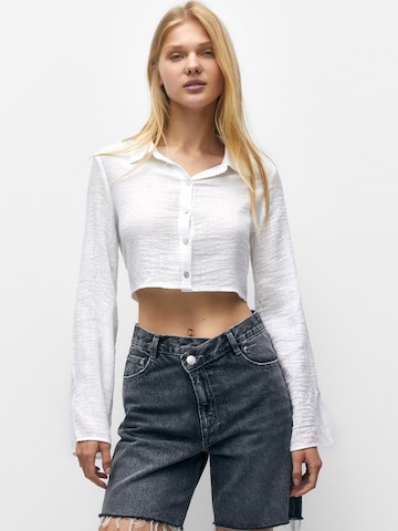 Pull&Bear Blus i vit: framsida