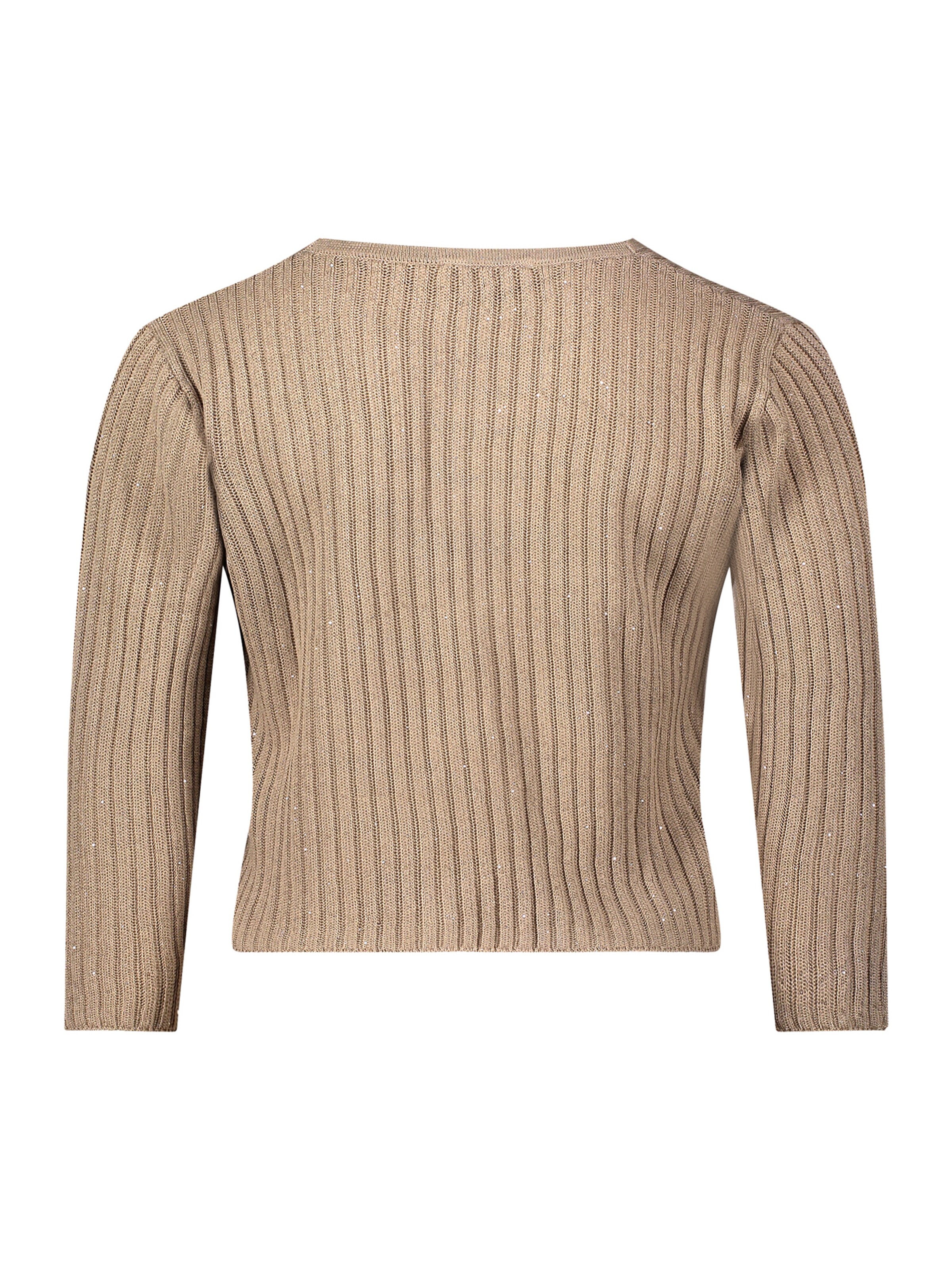 Cartoon Strickjacke in Beige