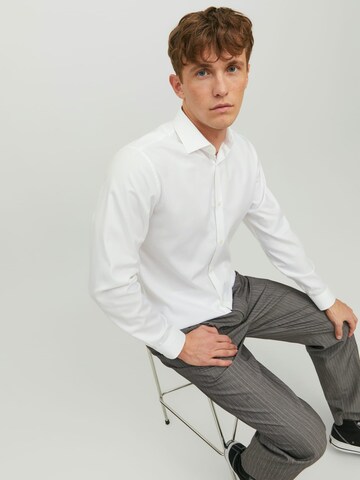 JACK & JONES Comfort fit Button Up Shirt 'Blaparker' in White