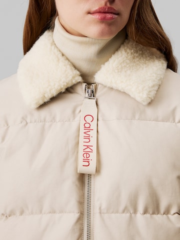 Calvin Klein Jeans Between-Season Jacket 'Aviator ' in Beige