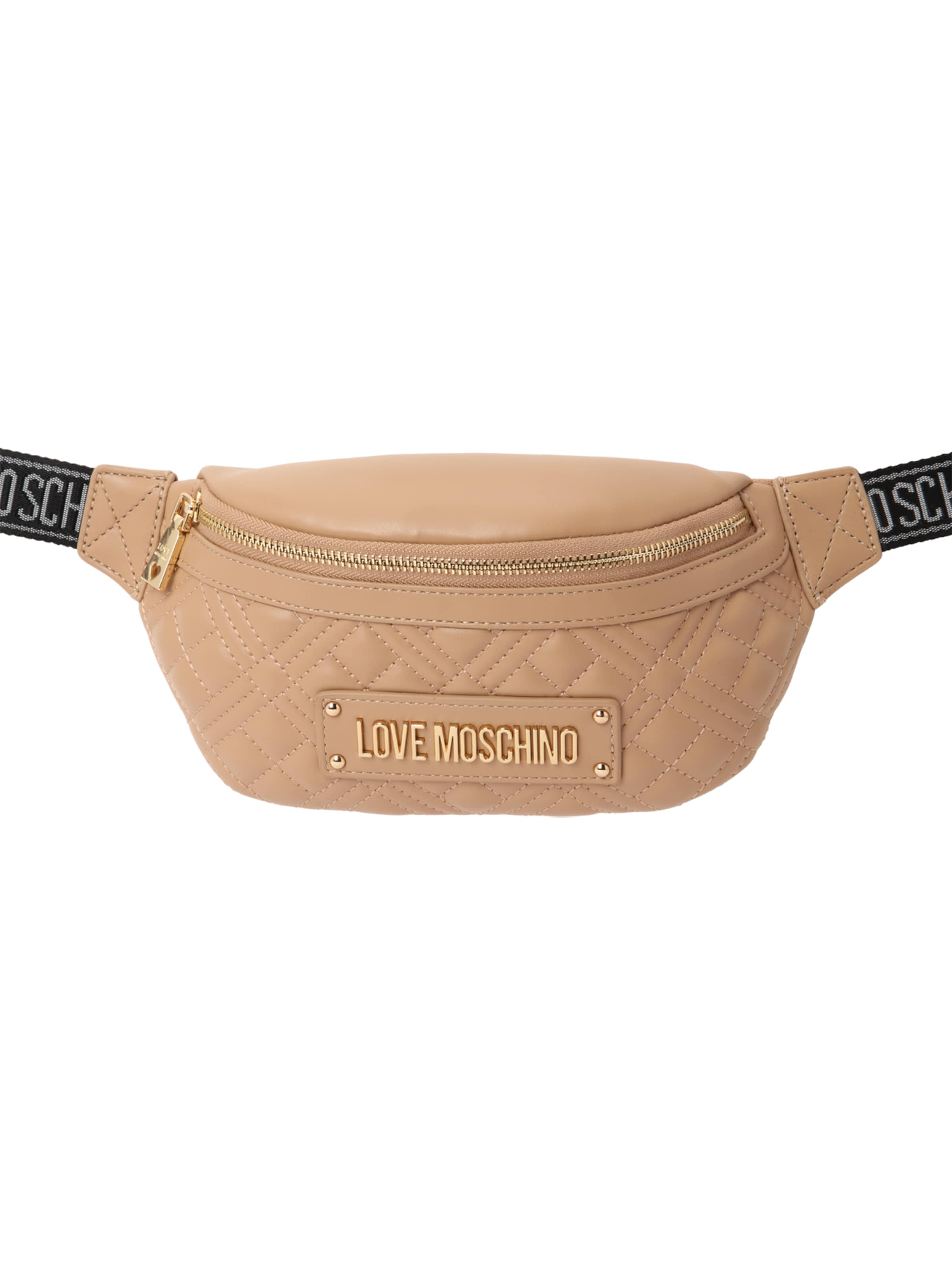 Love Moschino Τσαντάκι μέσης σε μπεζ: μπροστά