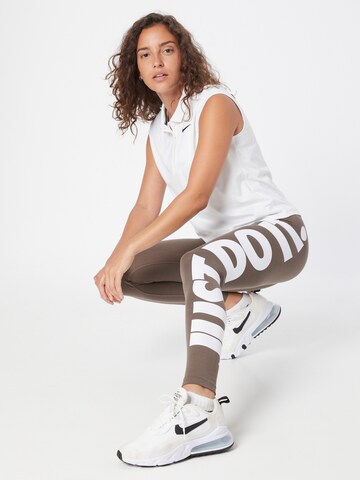 Skinny Leggings 'Essential' de la Nike Sportswear pe maro