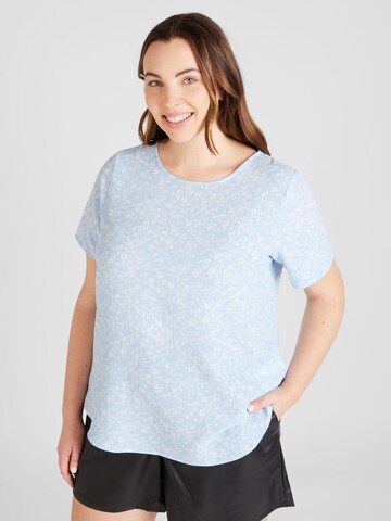 ONLY Carmakoma - Blusa 'Vica' em azul: frente