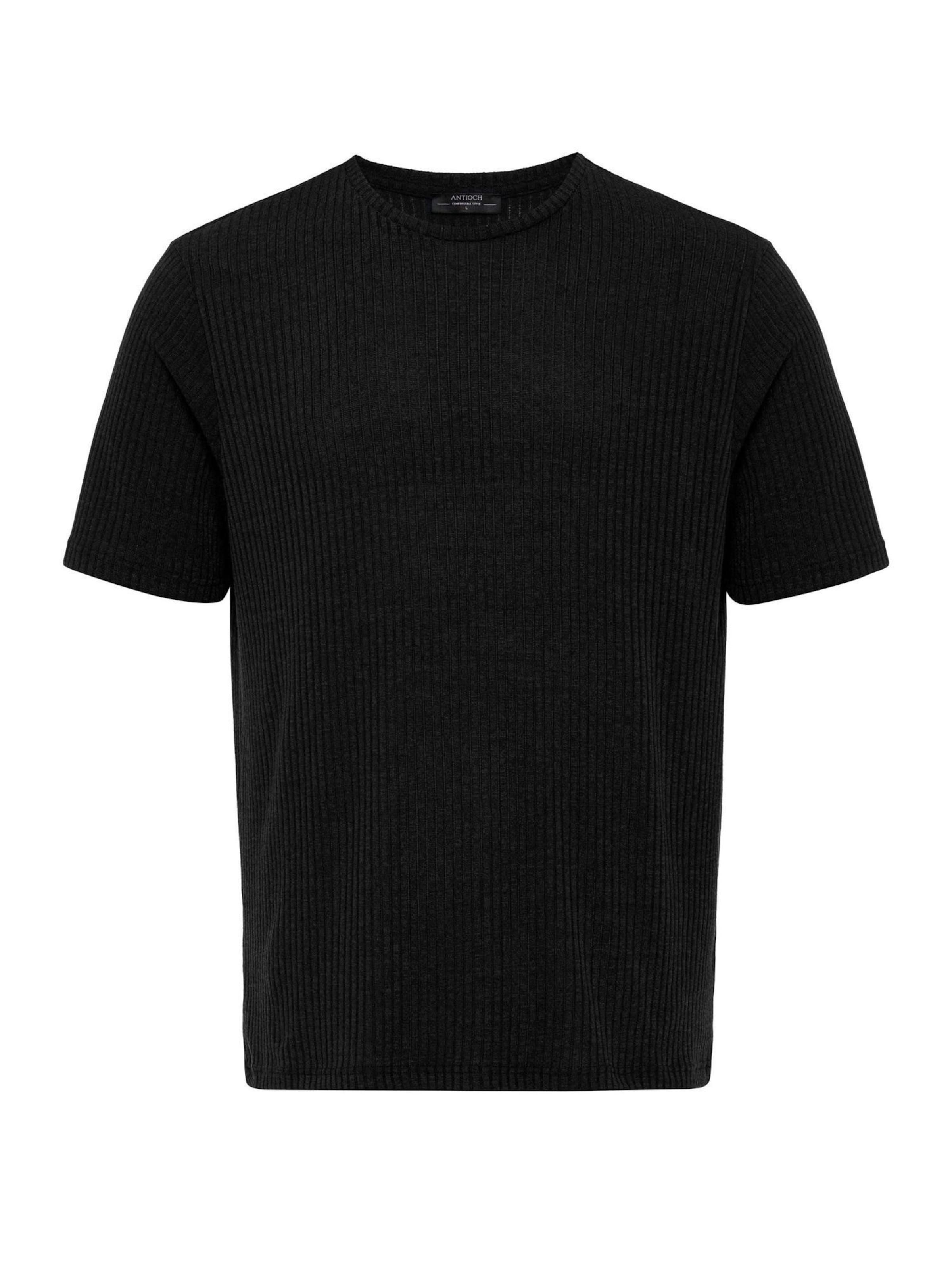 T-Shirt Antioch en noir : devant