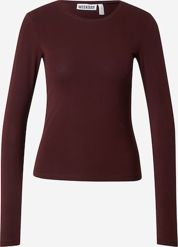 raudona WEEKDAY Marškinėliai: priekis