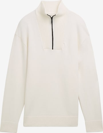 Pull-over TOM TAILOR DENIM en blanc : devant