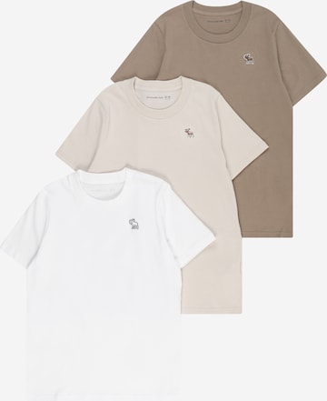 T-Shirt Abercrombie & Fitch en beige : devant